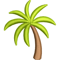 Palm tree embroidery design 33f