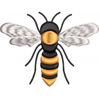 Honey bee embroidery design 8f