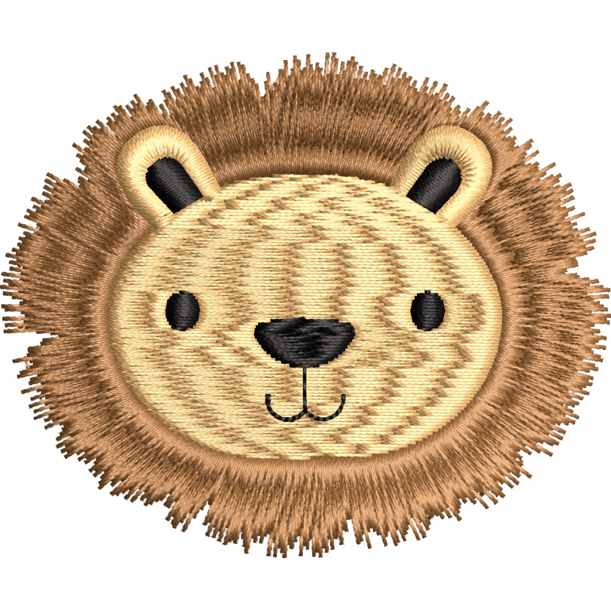 Lion's head embroidery design 22f