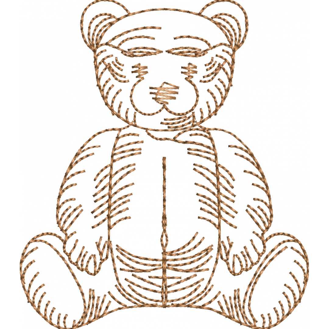 Bear embroidery design 30f