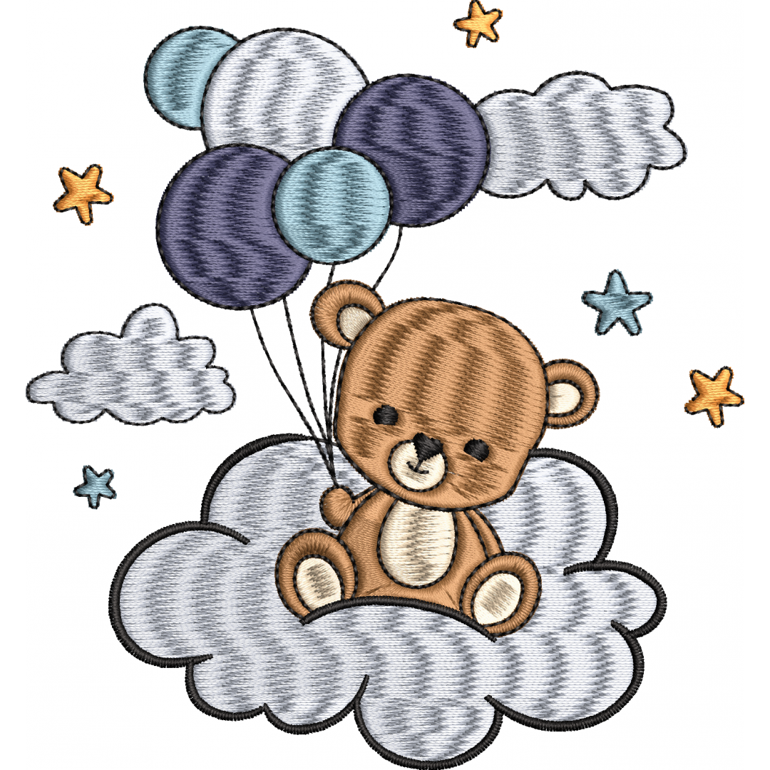 Bear embroidery design 31f