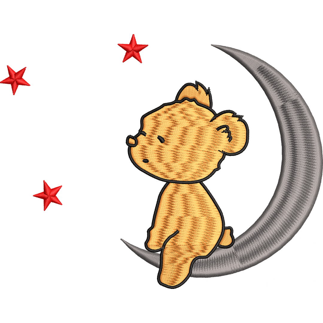 Teddy bear 17f moon star