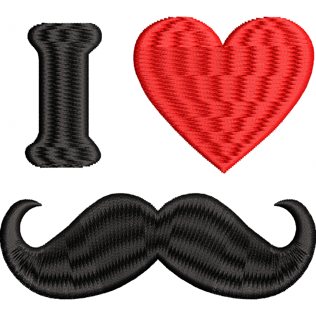 Mustache 3f heart