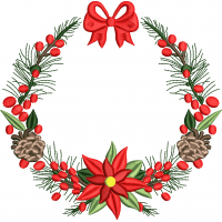 Wreath with 100f conifer bow