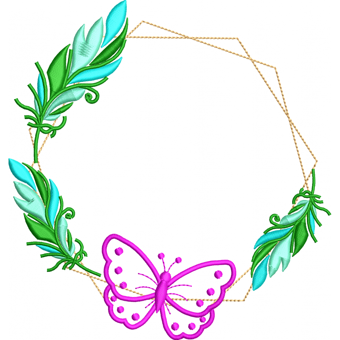 Wreath 132f with butterfly