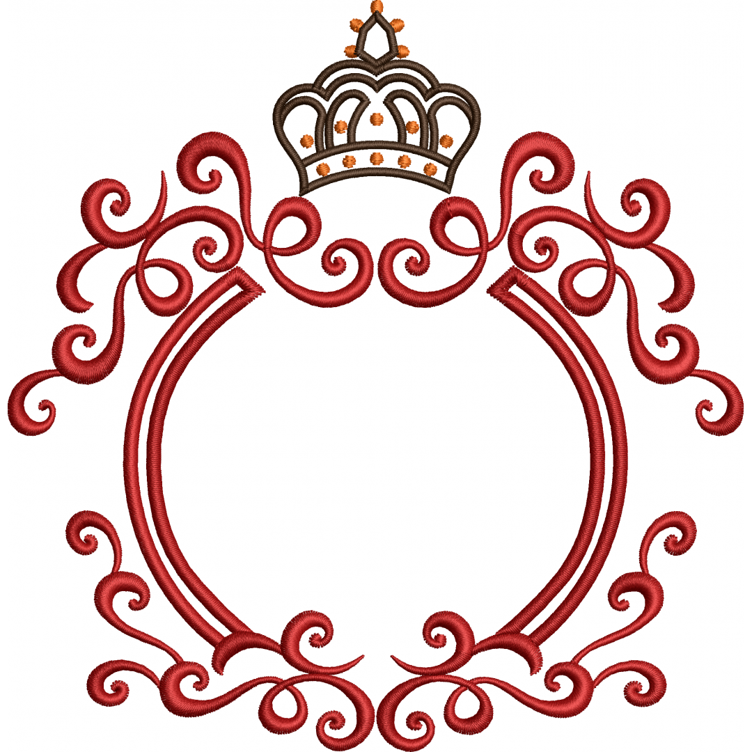 Wreath 14f crown embroidery design