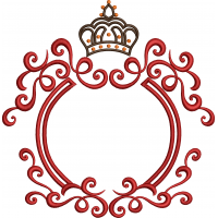 Wreath 14f crown embroidery design