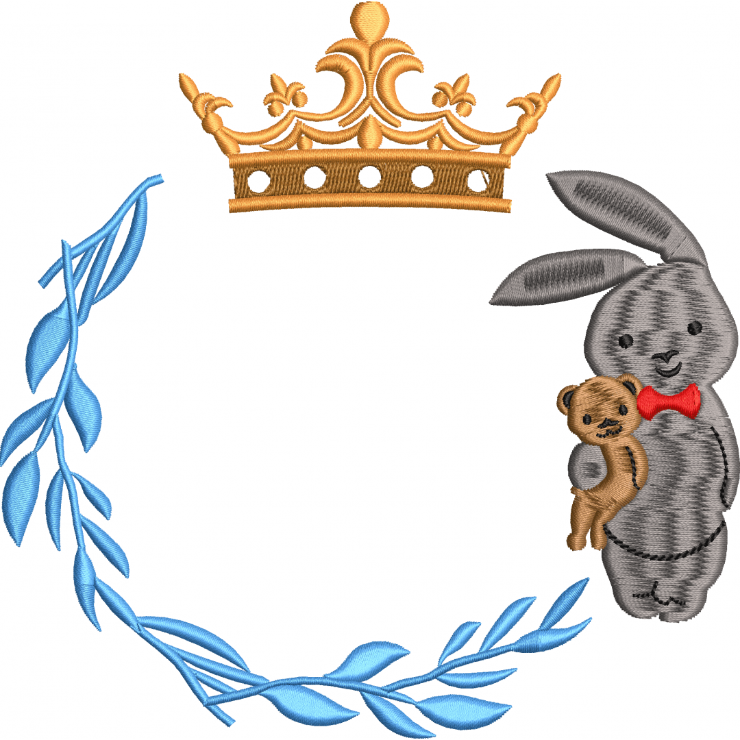 Wreath 163f with rabbit crown