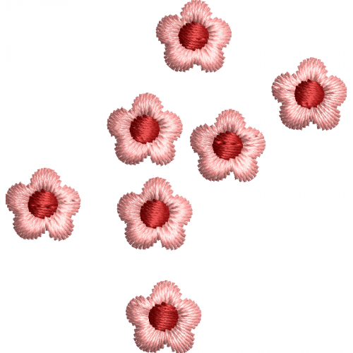 Garland flower embroidery design