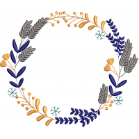 Wreath embroidery design 234f