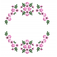 Wreath embroidery design 236f