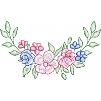 Wreath embroidery design 247f