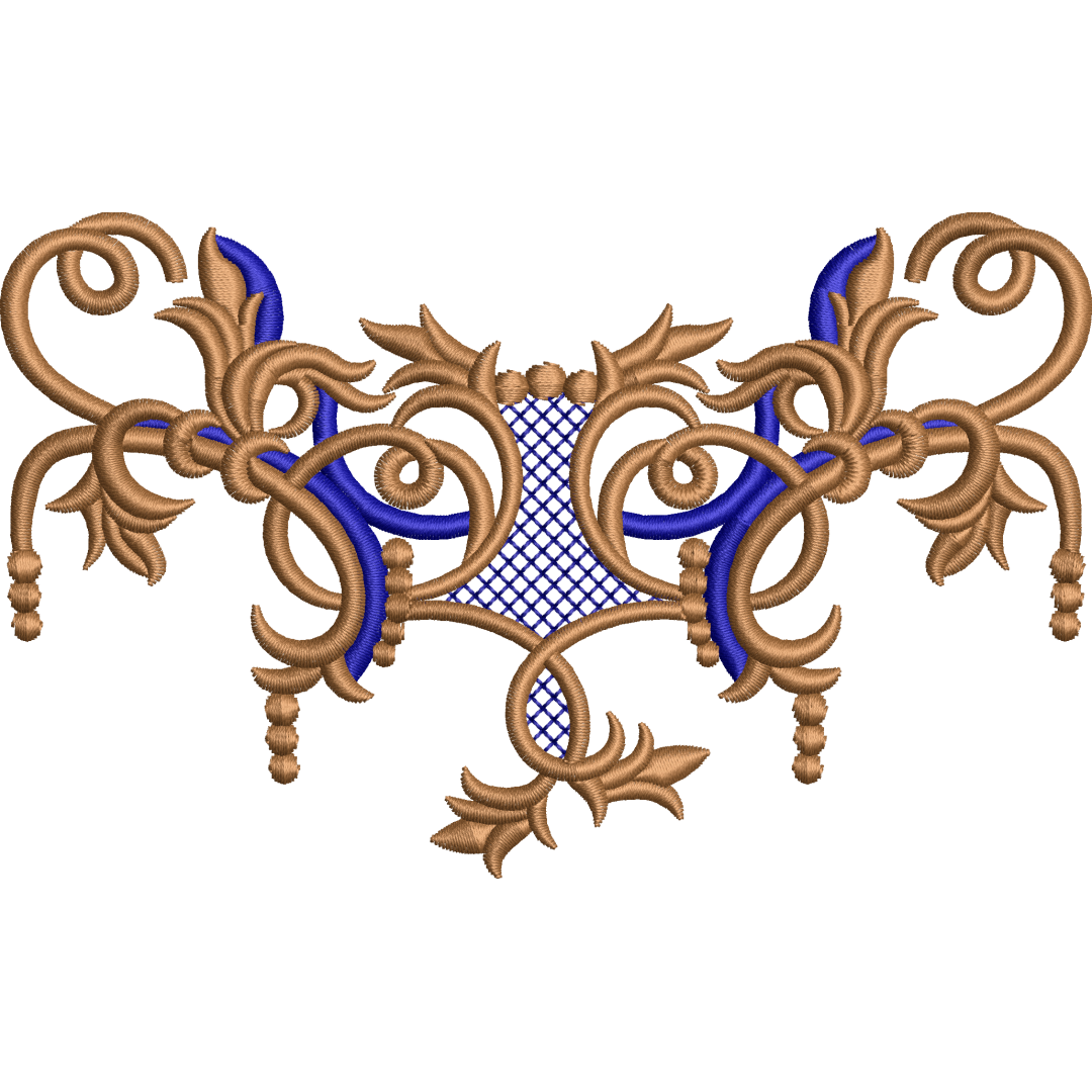 Wreath maraş embroidery design 253f