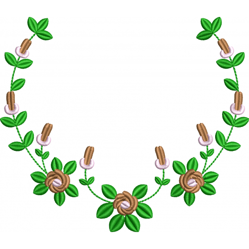 Wreath embroidery design 255f