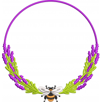 Bee wreath embroidery design 258f