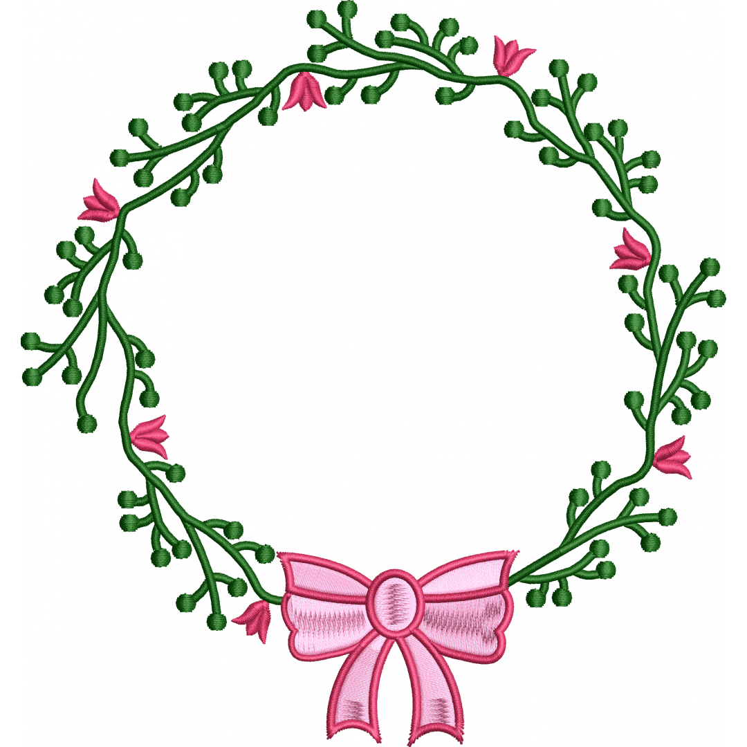 Wreath with 27f twig hoop spike bows