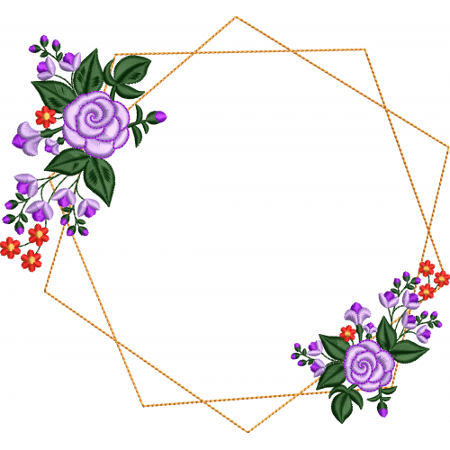 Wreath 36f rose pentagonal