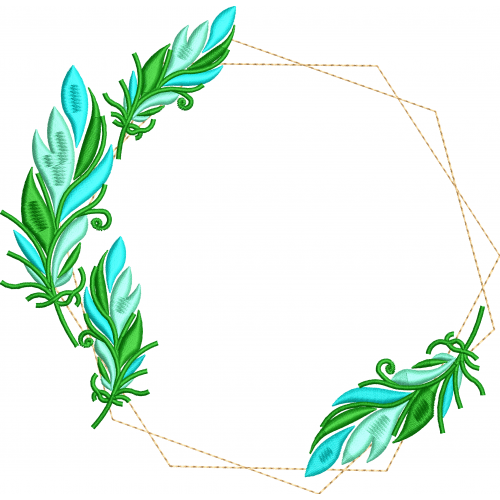 Wreath 58f green leafy spike yesilmaz