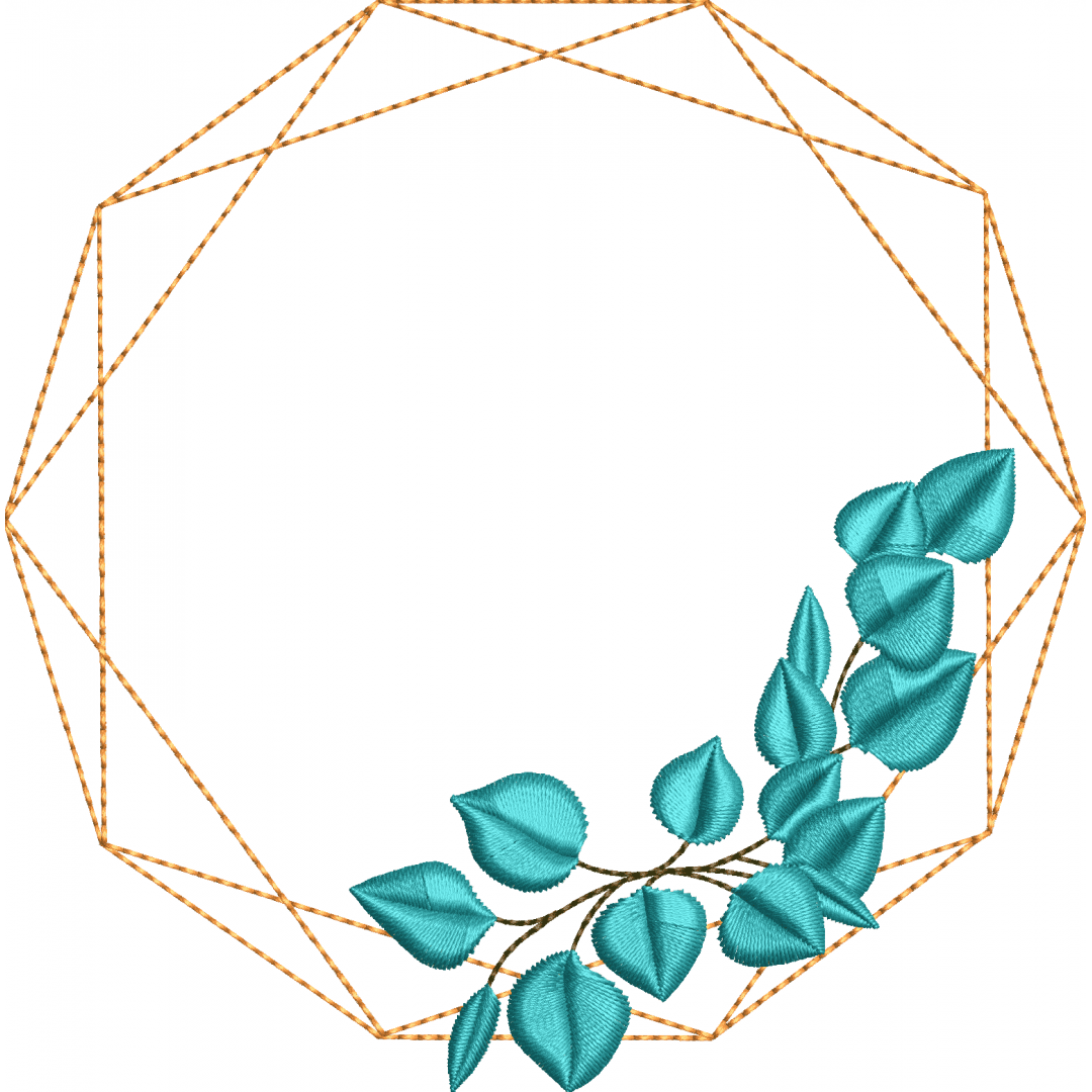 Wreath 64f square pentagonal hexagonal leaf