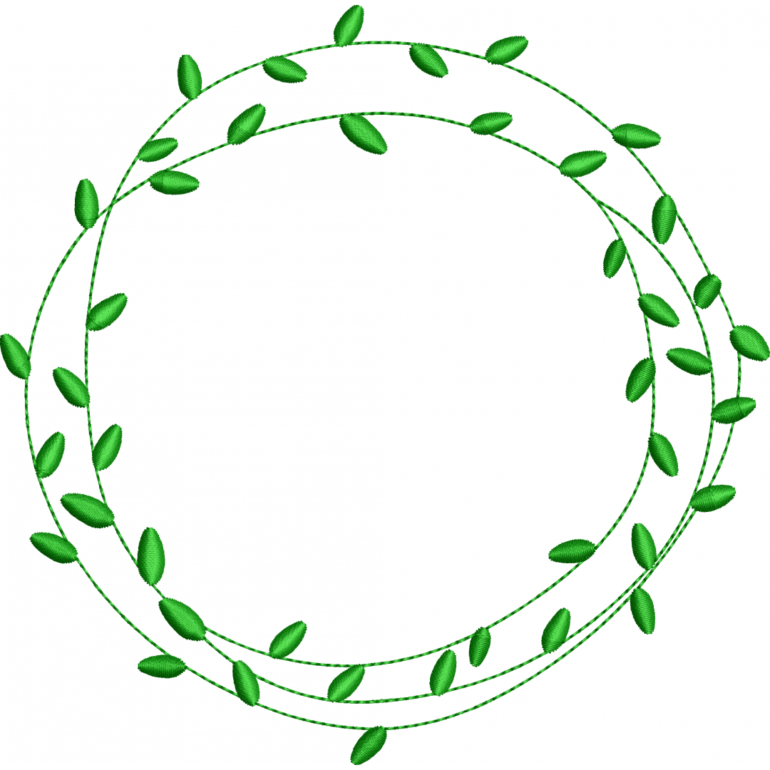 Wreath 66f green leafy branch wreath yesilde