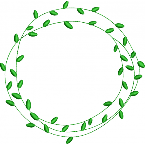 Wreath 66f green leafy branch wreath yesilde