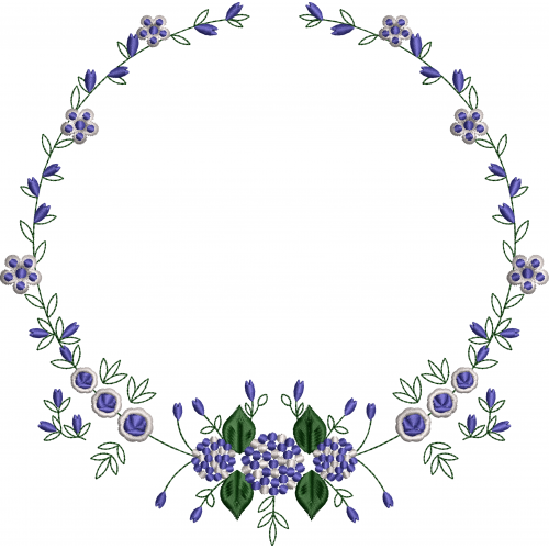 Wreath embroidery design 82f