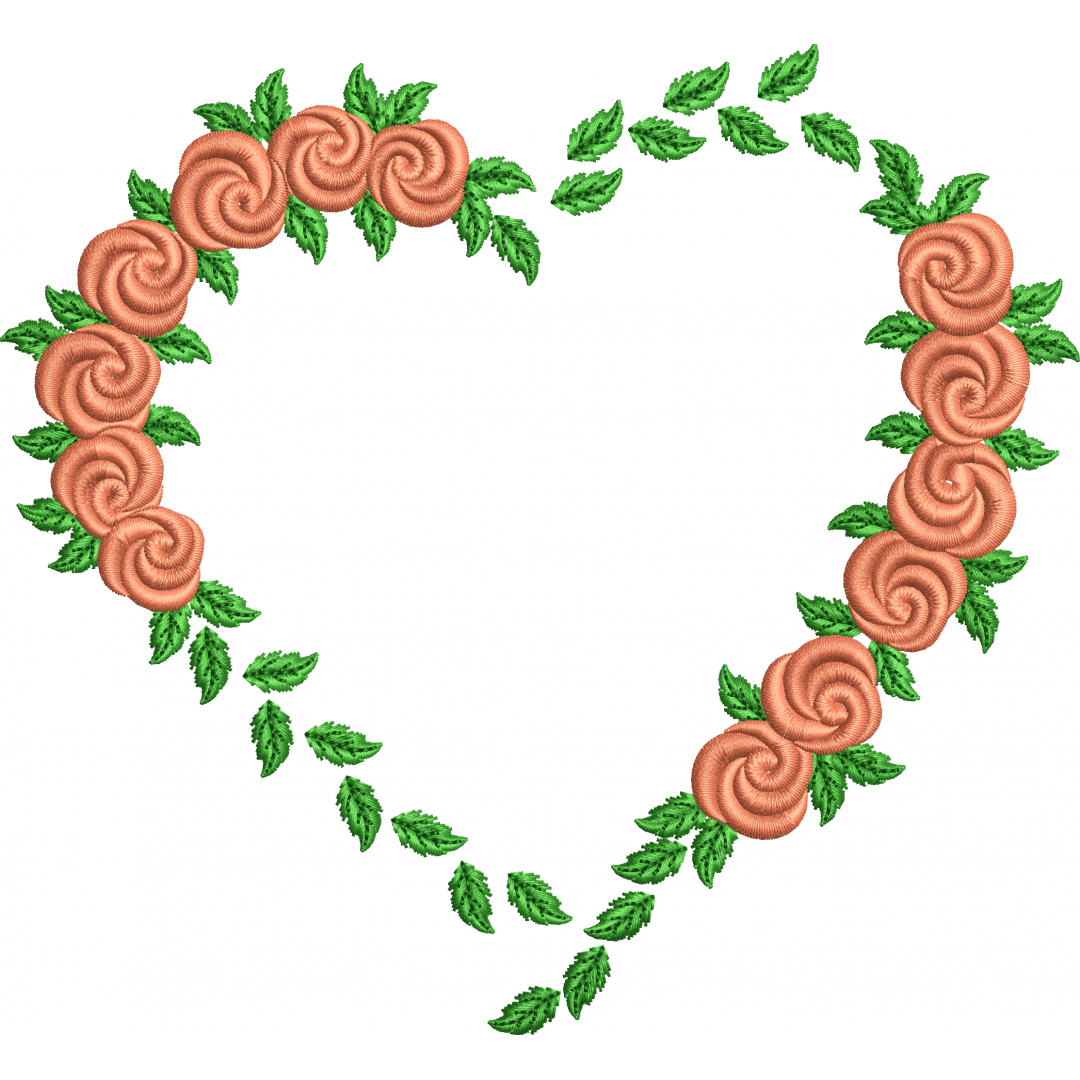 Wreath 92f with heart roses