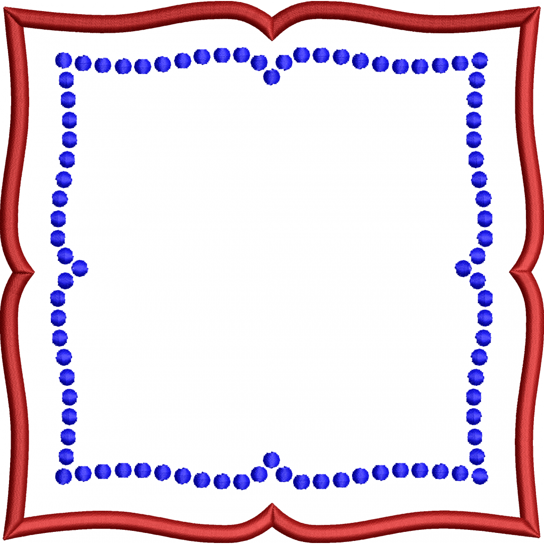 Frame napkin embroidery design 127f