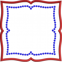 Frame napkin embroidery design 127f