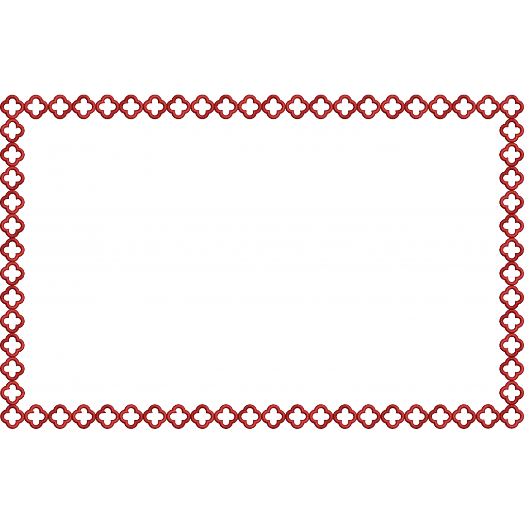 Frame 18f rectangular single row with frame pattern