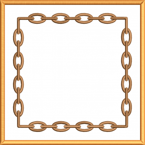 Frame 31f with chain oval square frame