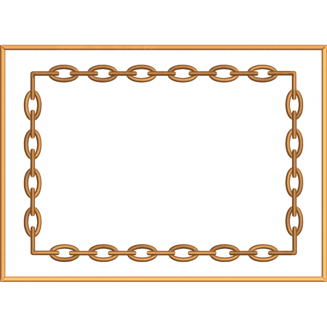 Frame 31f with chain oval rectangular frame