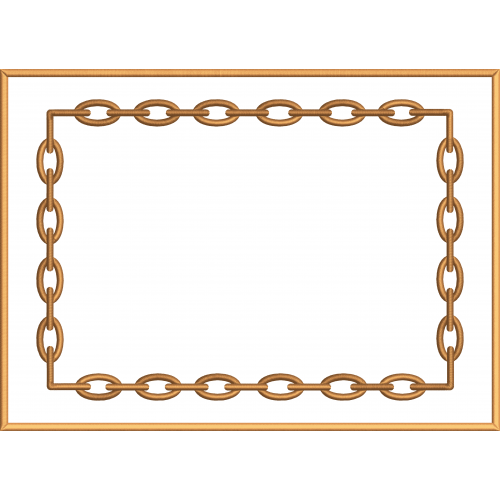 Frame 31f with chain oval rectangular frame