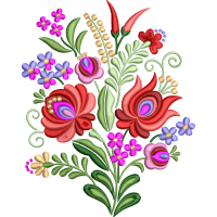 Large flower embroidery design 10f