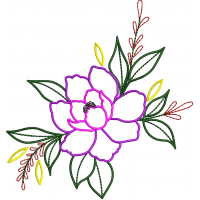 Flower embroidery design 115f