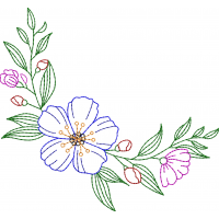 Flower embroidery design 116f
