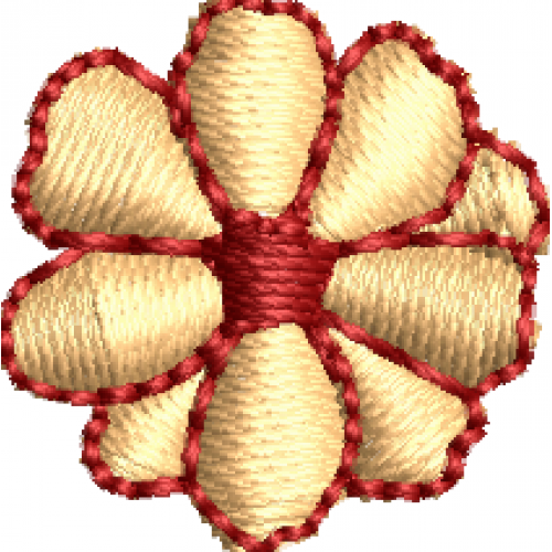 Single flower embroidery design