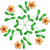 Flower embroidery design