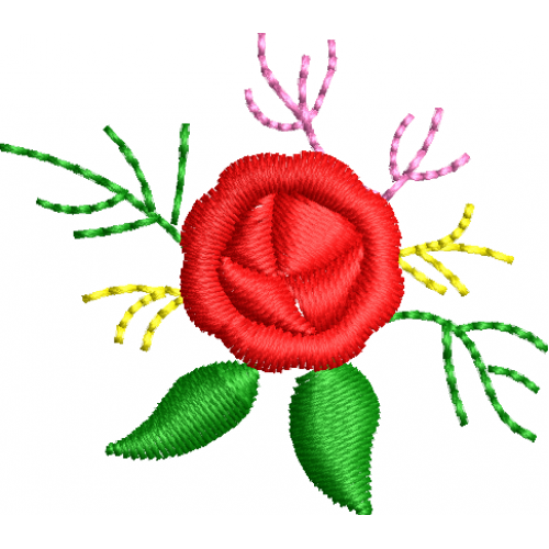 Flower embroidery design (set)