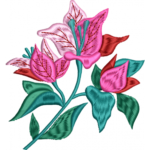 Flower embroidery design