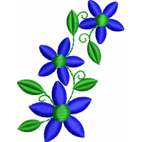 Flower embroidery design 160f