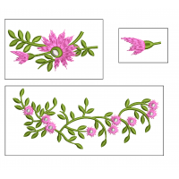 Flower embroidery design team