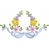 Flower embroidery design 162f