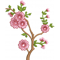 Flower embroidery design 168f