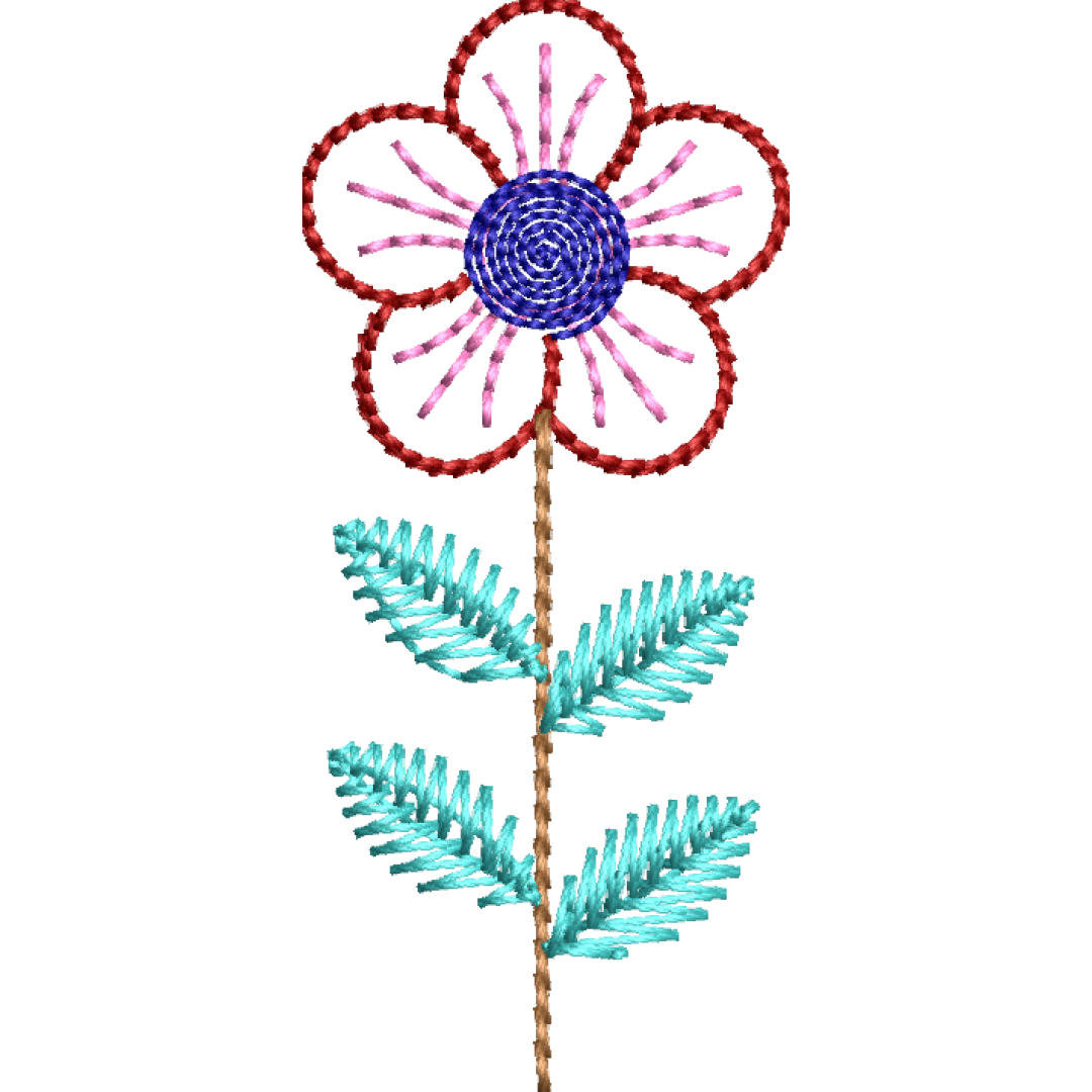 Flower embroidery design 171f
