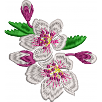 Flower embroidery design 172f