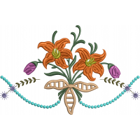 Flower embroidery design 173f
