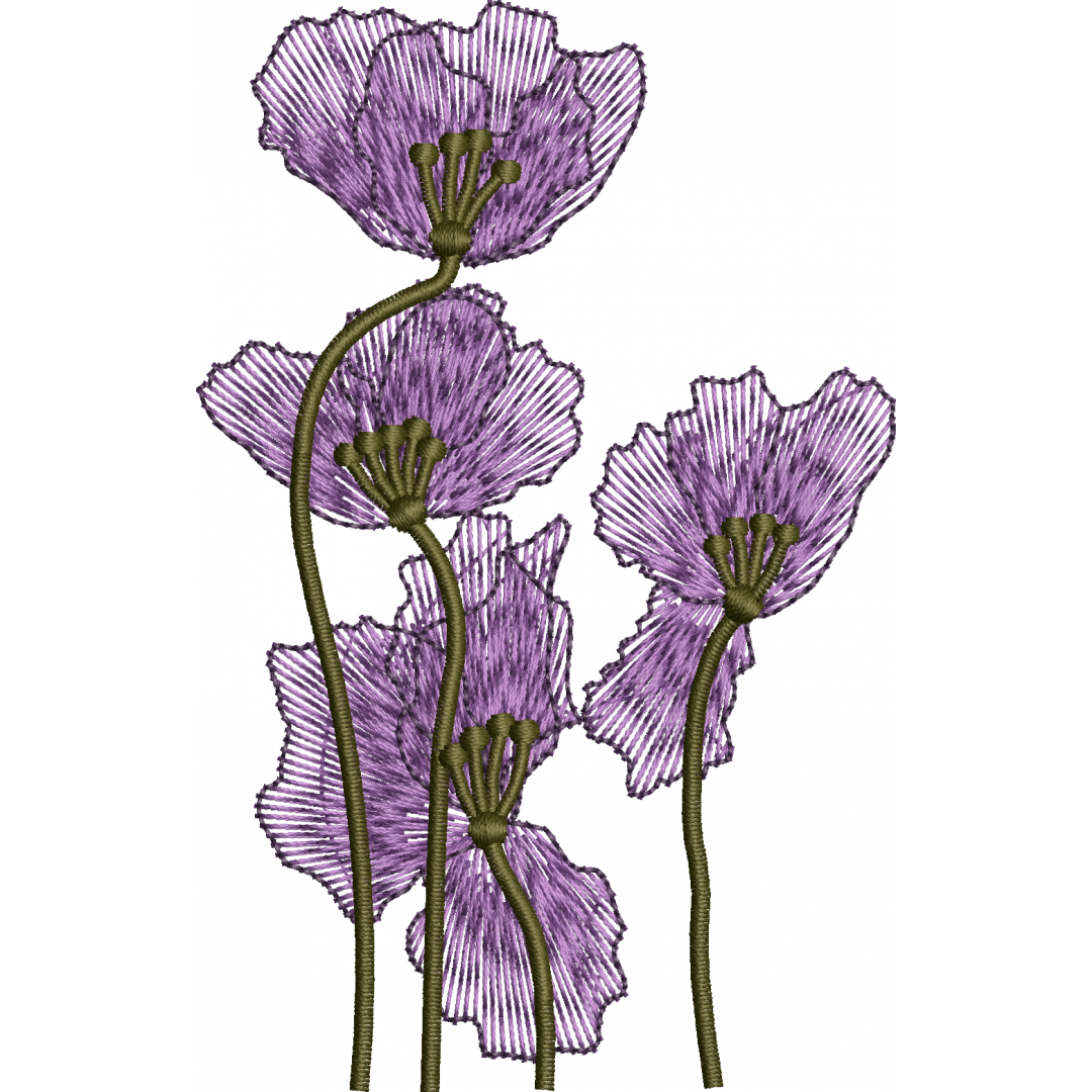 Flower embroidery design 177f