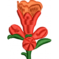Pomegranate flower embroidery design 179f
