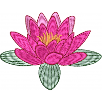 Lotus flower embroidery design 190f